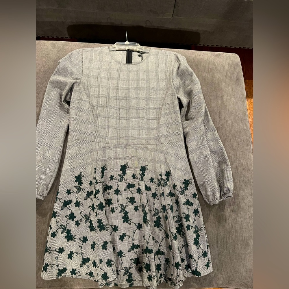 Zara long sleeve mini dress